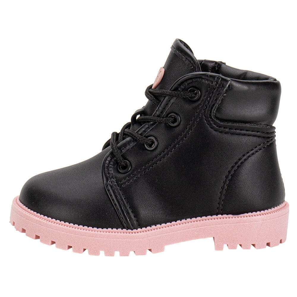 BOTA INFANTIL COTURNO MOLEKINHA 2126528 Preto/Rosa 2