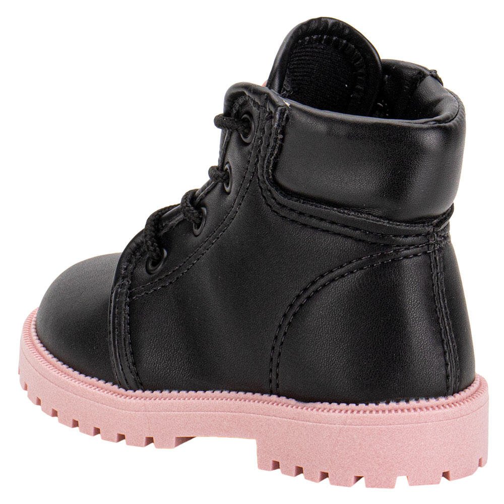 BOTA INFANTIL COTURNO MOLEKINHA 2126528 Preto/Rosa 3