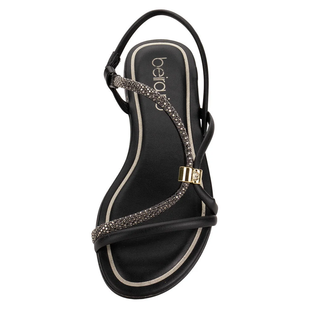 SANDÁLIA FEMININA FLAT BEIRA RIO 8552103 Preto 5
