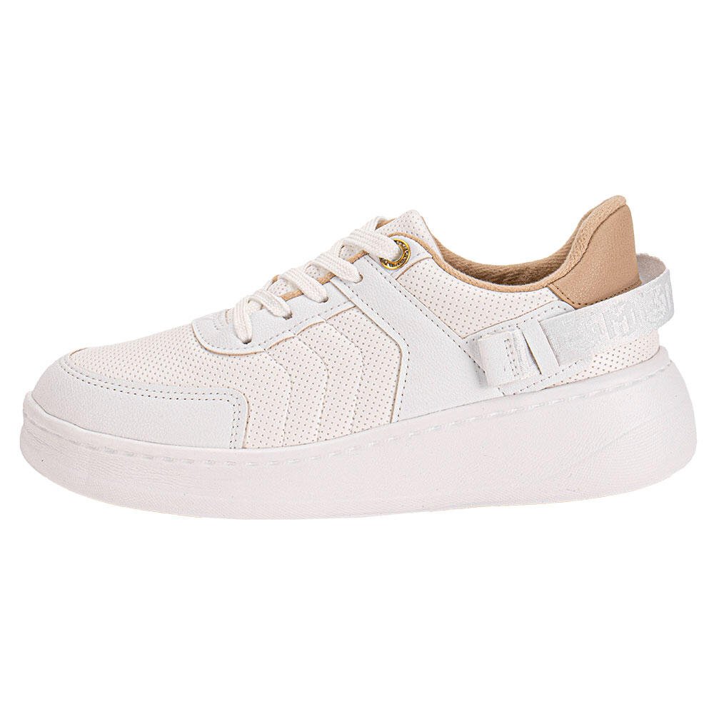 TÊNIS FEMININO CASUAL  MODARE 7402105 Branco/Bege 2