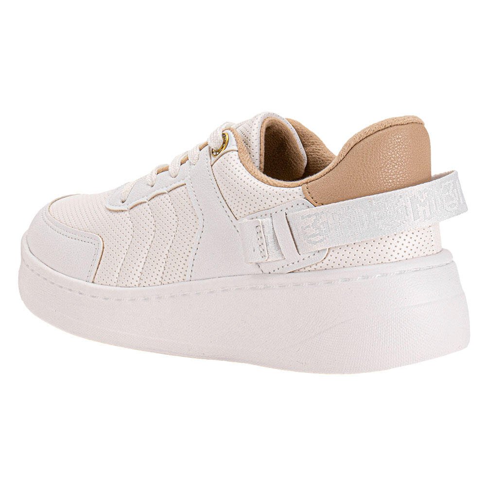 TÊNIS FEMININO CASUAL  MODARE 7402105 Branco/Bege 3