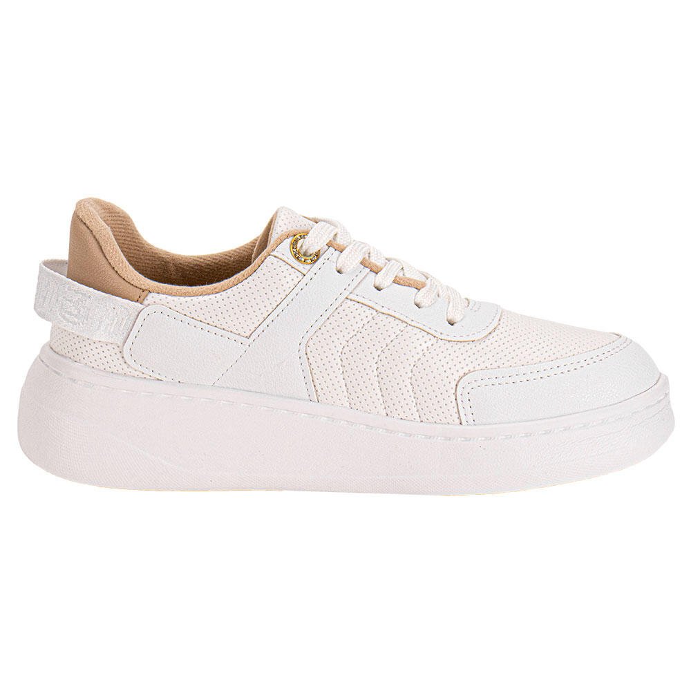 TÊNIS FEMININO CASUAL  MODARE 7402105 Branco/Bege 5