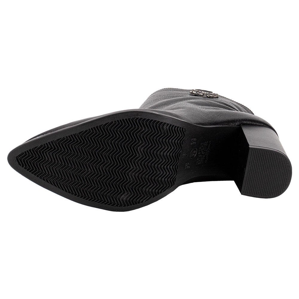 BOTA FEMININA CANO BAIXO VIA MARTE 230001 Preto 4