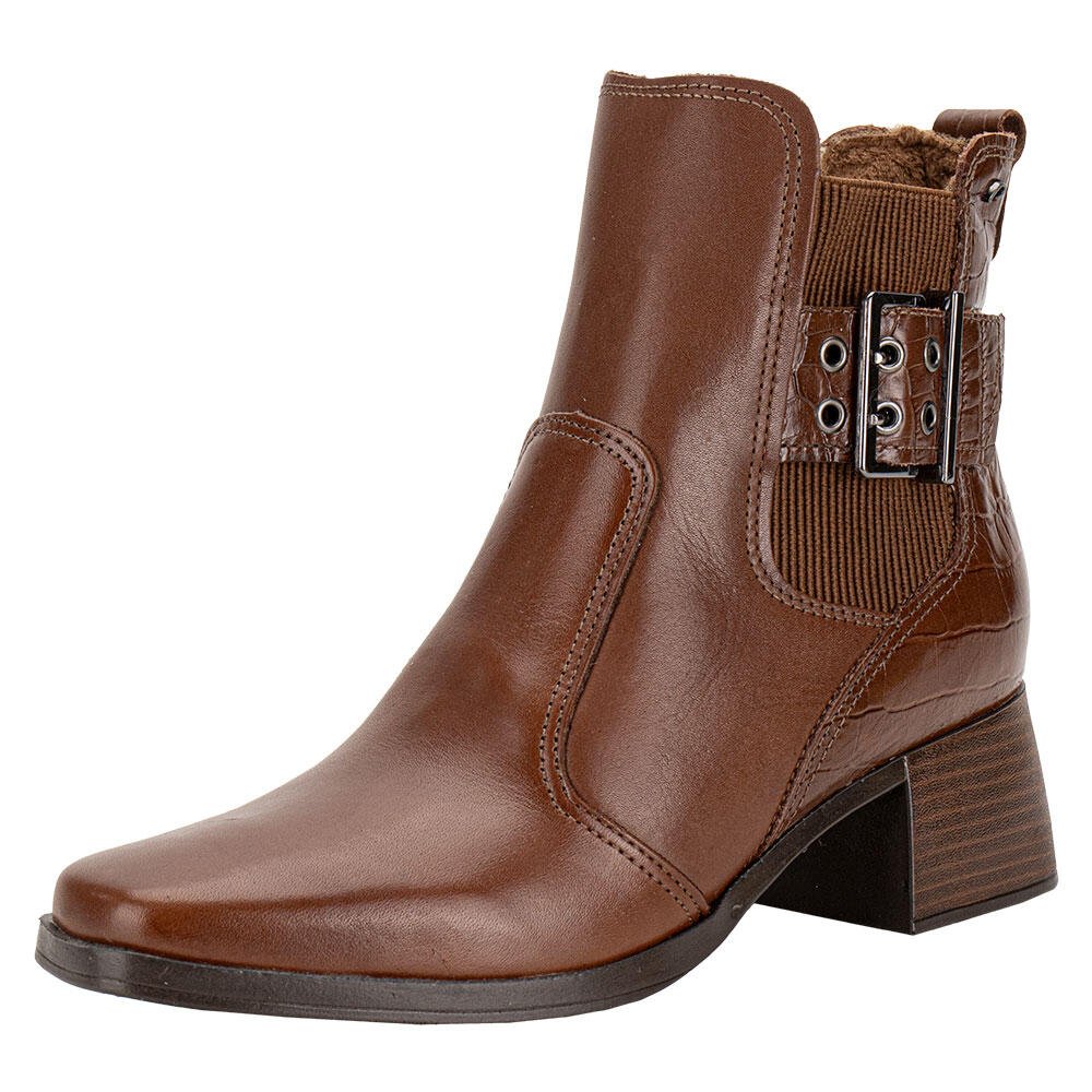 BOTA FEMININA CANO BAIXO PEGADA 282351 Chocolate 1