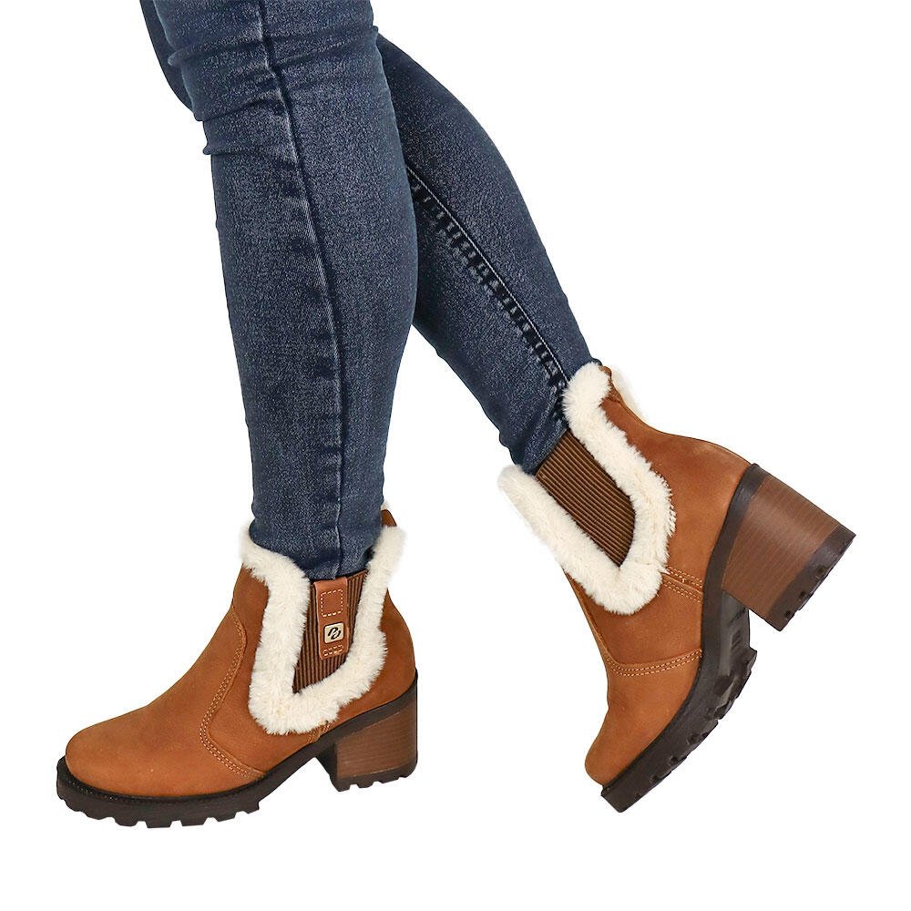BOTA FEMININA CANO BAIXO PEGADA 281307 Camel 2