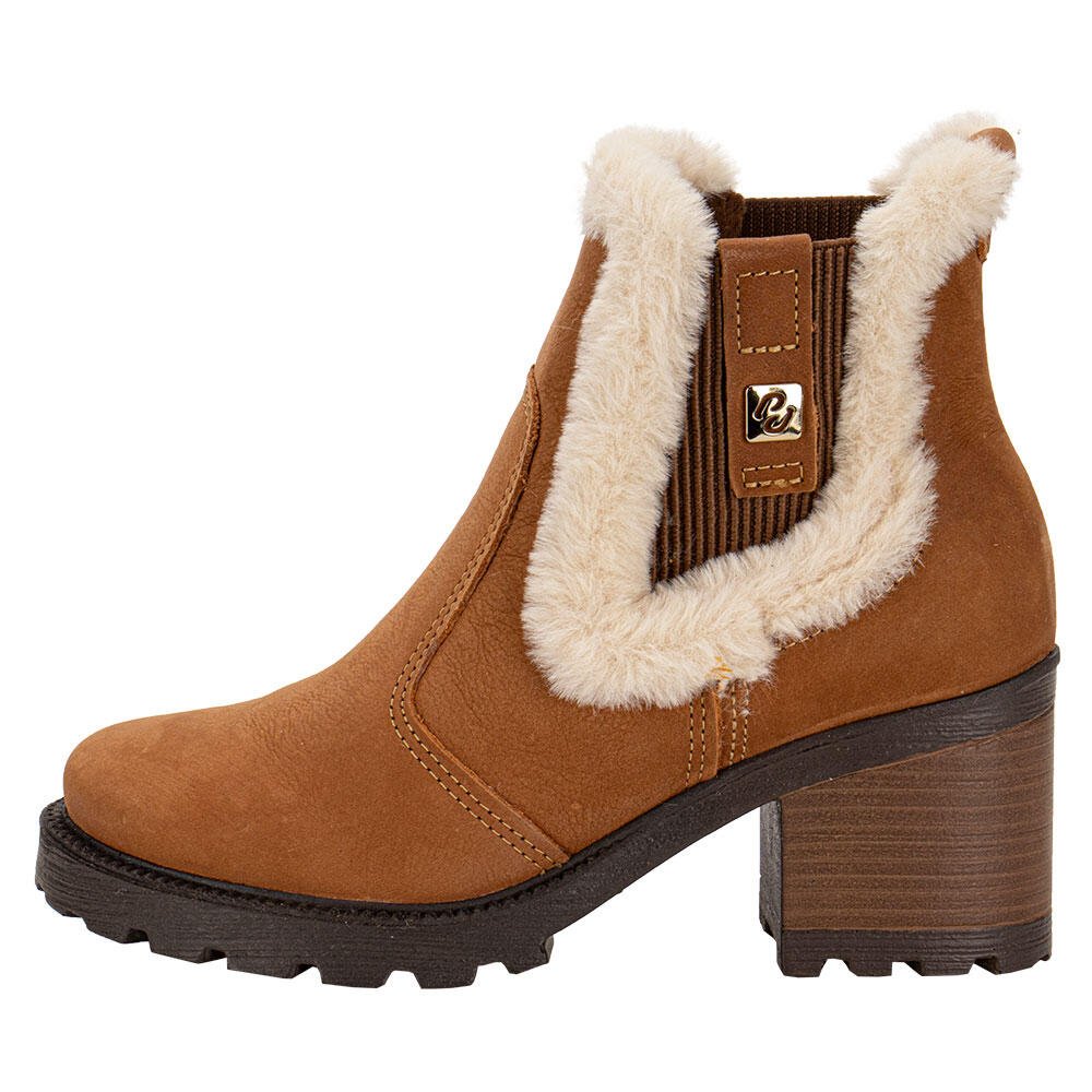 BOTA FEMININA CANO BAIXO PEGADA 281307 Camel 3
