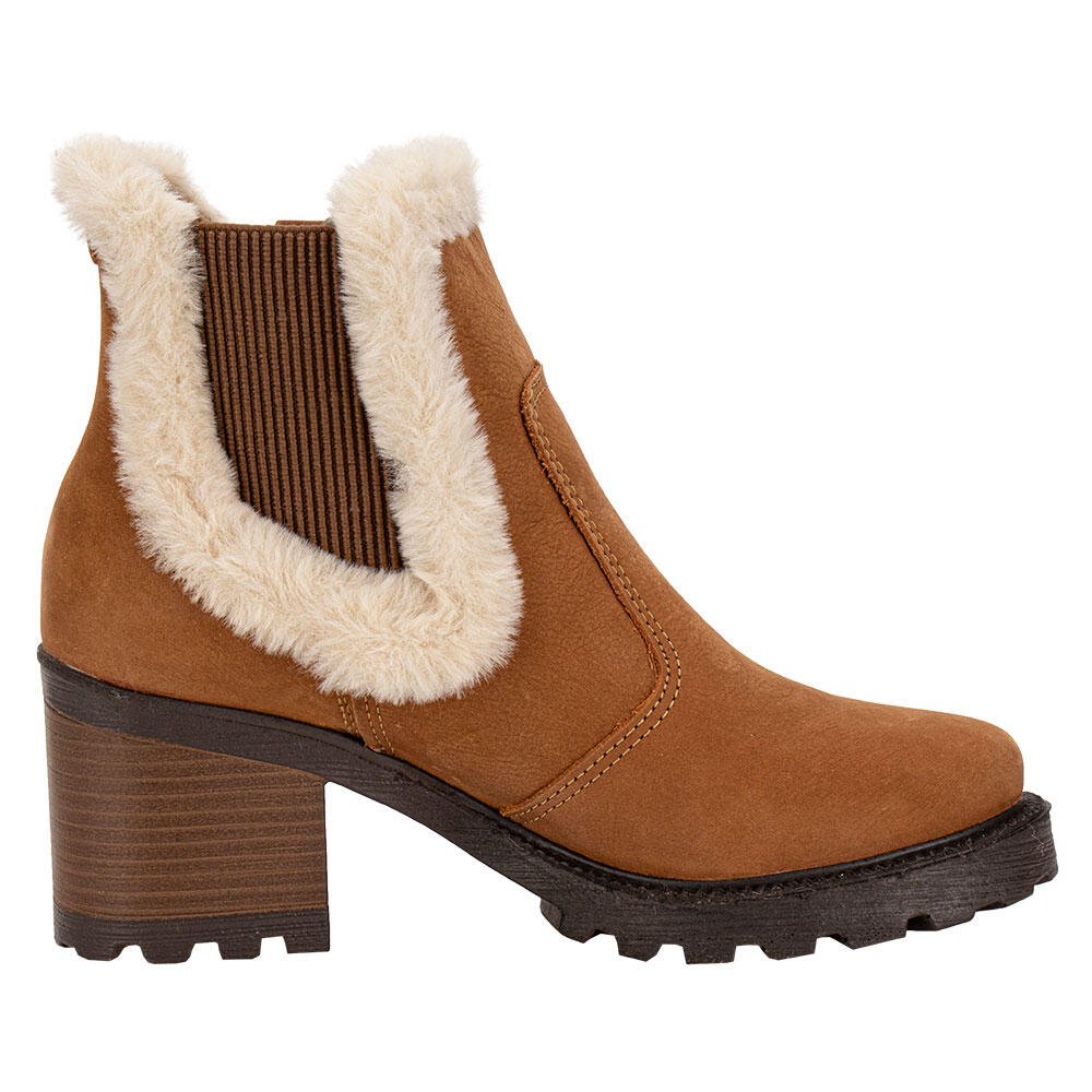 BOTA FEMININA CANO BAIXO PEGADA 281307 Camel 5