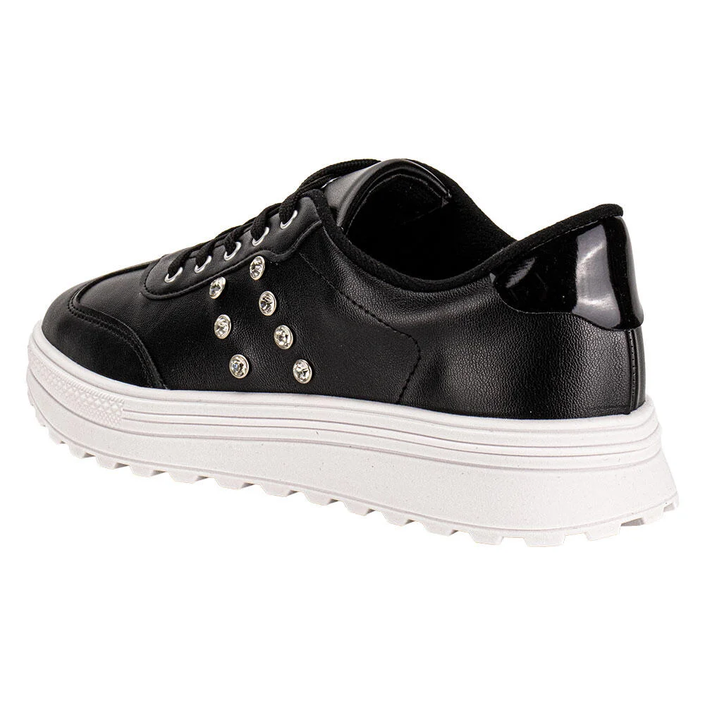 TÊNIS FEMININO CASUAL MOLECA 5809103 Preto 3