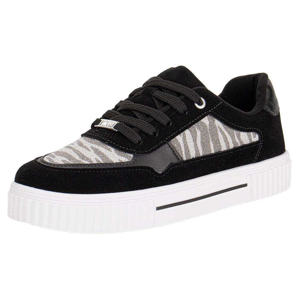 TÊNIS FEMININO CASUAL VIZZANO 1307216 Preto/Camurça 4