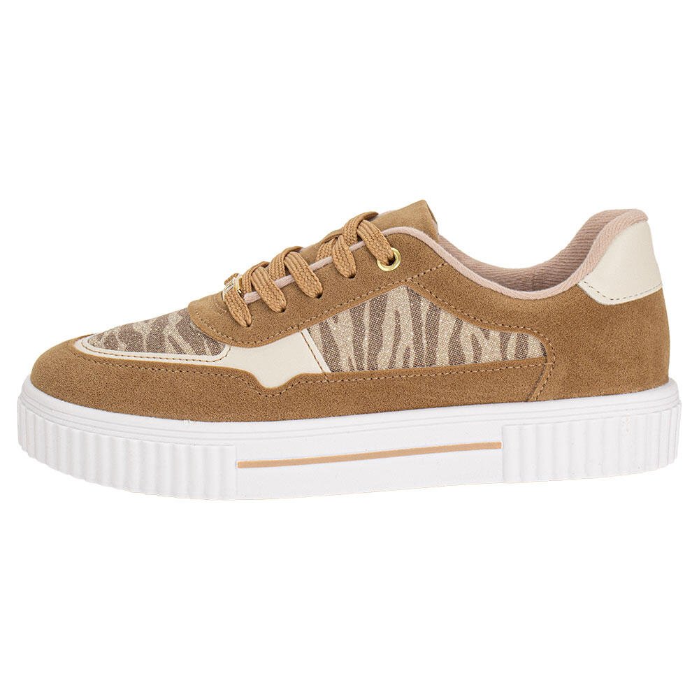 TÊNIS FEMININO CASUAL VIZZANO 1307216 Bege/Branco 2