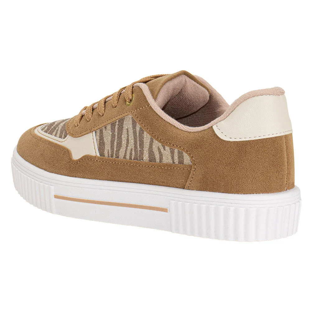 TÊNIS FEMININO CASUAL VIZZANO 1307216 Bege/Branco 3