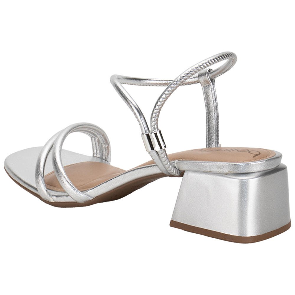 SANDÁLIA FEMININA SALTO GROSSO BEIRA RIO 8423328 Prata 3