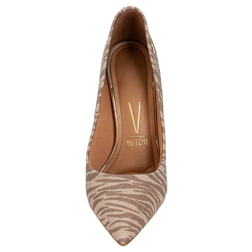 SCARPIN FEMININO SALTO FINO VIZZANO 1421200 Ouro 5