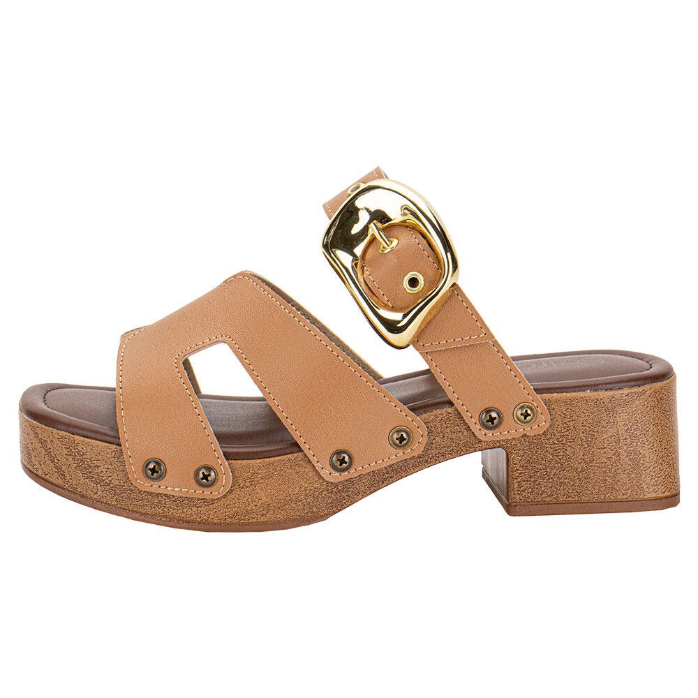 TAMANCO FEMININO SALTO GROSSO BEIRA RIO 8559101 Camel 2