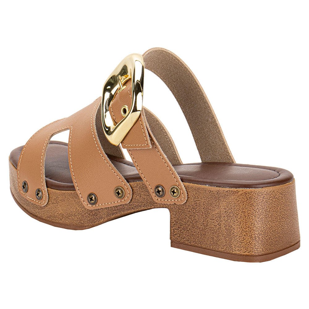 TAMANCO FEMININO SALTO GROSSO BEIRA RIO 8559101 Camel 3
