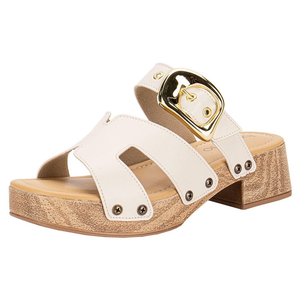 TAMANCO FEMININO SALTO GROSSO BEIRA RIO 8559101 Marfim 1