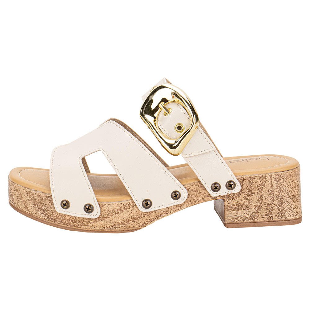 TAMANCO FEMININO SALTO GROSSO BEIRA RIO 8559101 Marfim 2