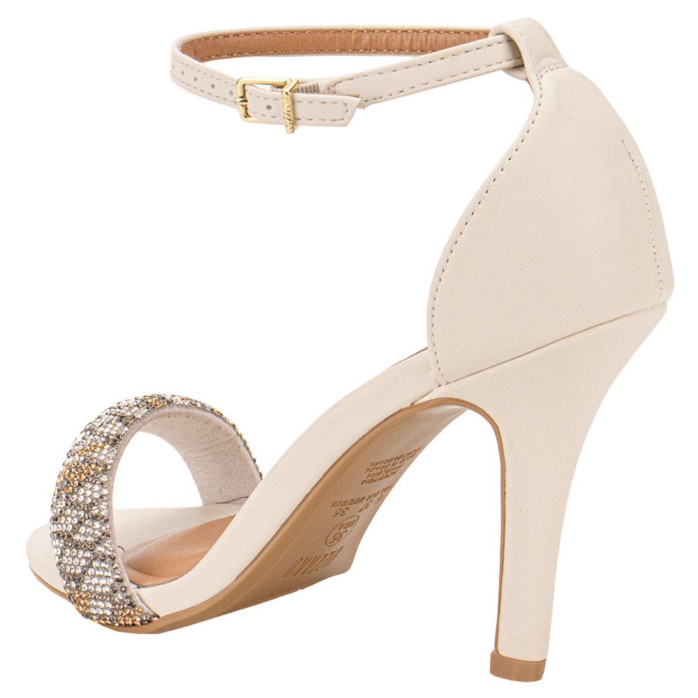 SANDÁLIA FEMININA SALTO FINO VIZZANO 62491003 Marfim 3