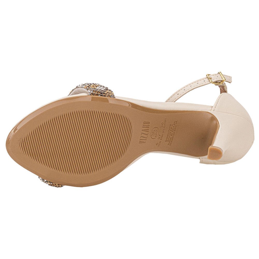 SANDÁLIA FEMININA SALTO FINO VIZZANO 62491003 Marfim 4