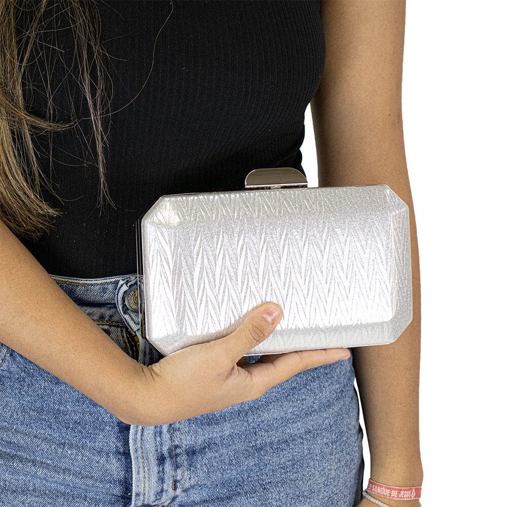 BOLSA FEMININA FESTA MELAMEL E54 Prata 2