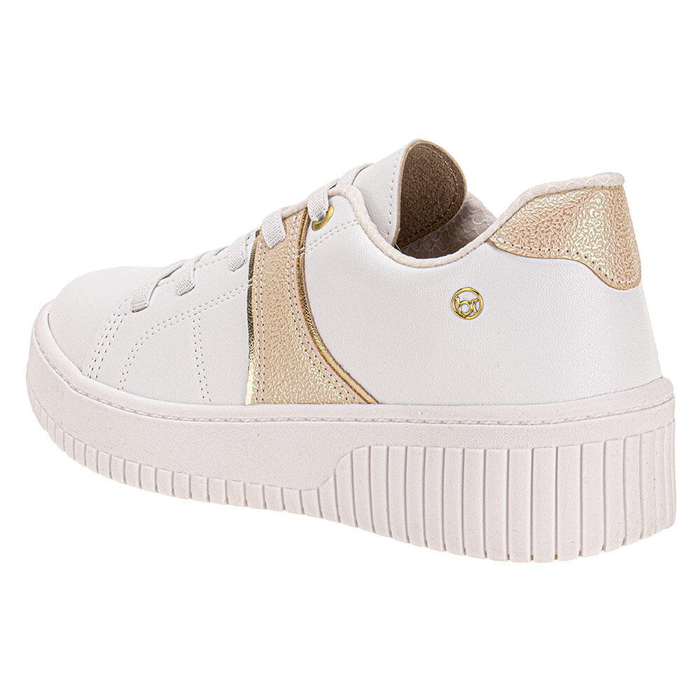 TÊNIS FEMININO CASUAL BEIRA RIO 4316114 Branco/Bege 3