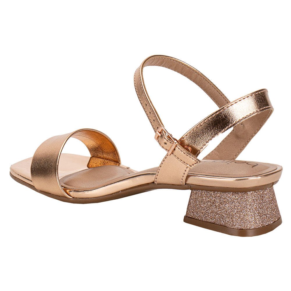 SANDÁLIA FEMININA SALTO GROSSO BEIRA RIO 8540101 Bronze 3