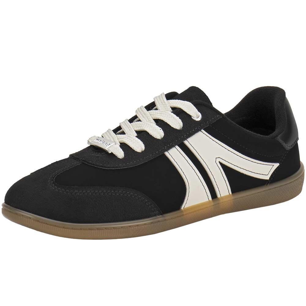 TÊNIS FEMININO CASUAL MOLECA 5605472 Preto/Bege 3