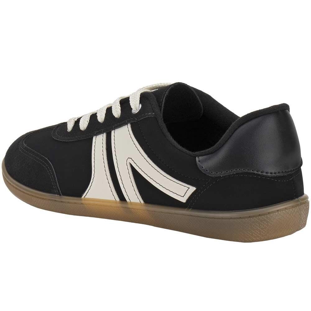 TÊNIS FEMININO CASUAL MOLECA 5605472 Preto/Bege 5
