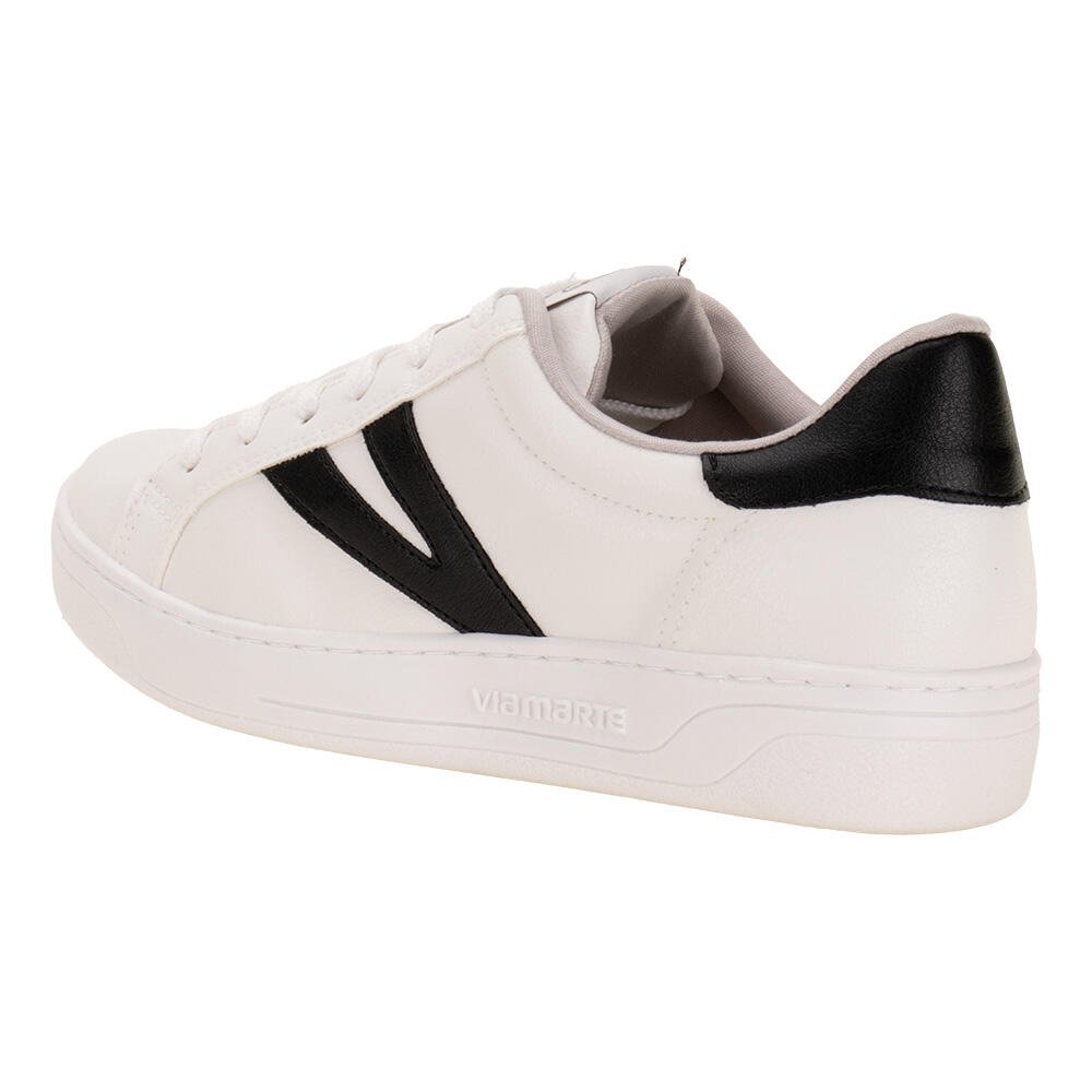 TÊNIS FEMININO CASUAL VIA MARTE 064002 Branco/Preto 2
