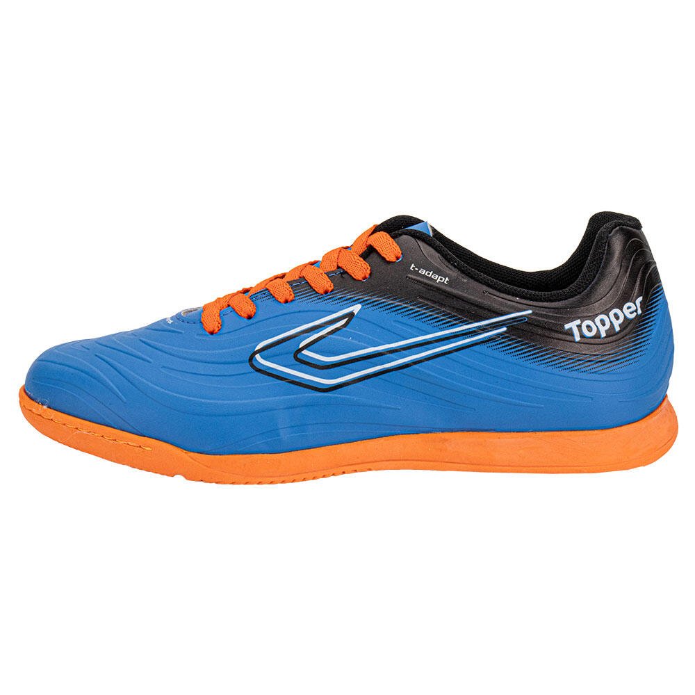 CHUTEIRA MASCULINA FUTSAL FORZA III TOPPER TP0467 Azul/Laranja 2
