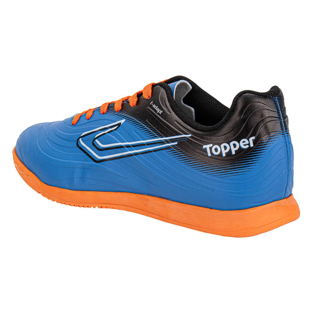 CHUTEIRA MASCULINA FUTSAL FORZA III TOPPER TP0467 Azul/Laranja 3