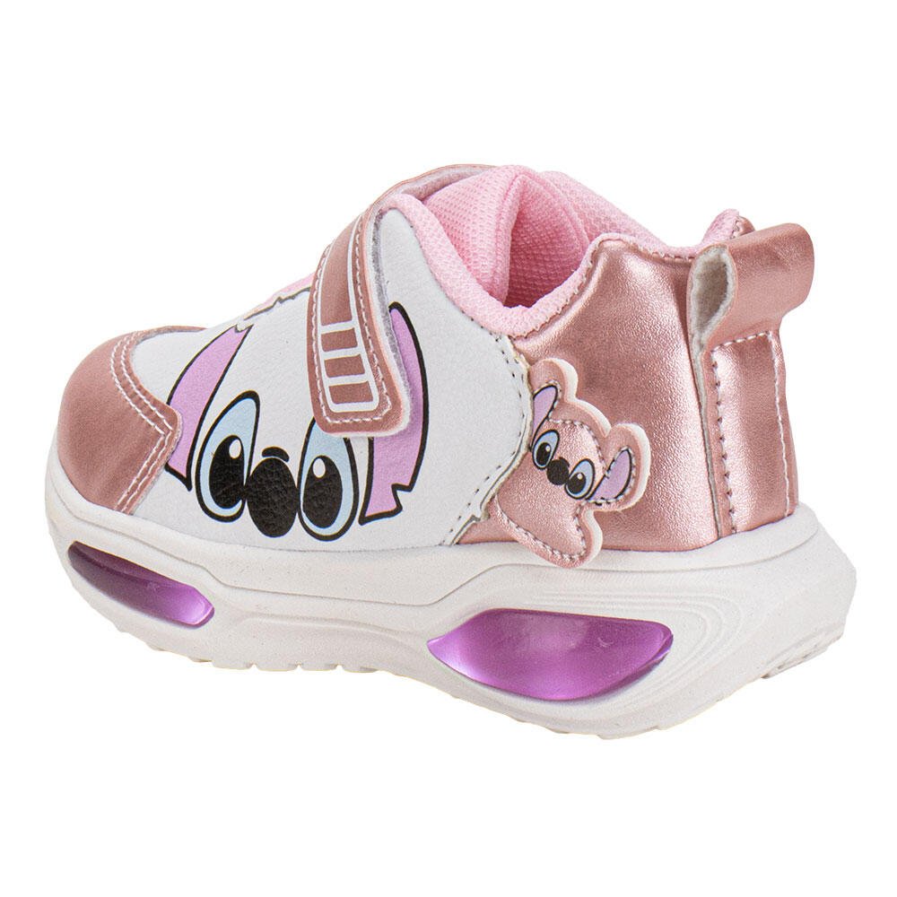 TÊNIS INFANTIL LED MINIPÉ MP2516 Branco/Rosa 3