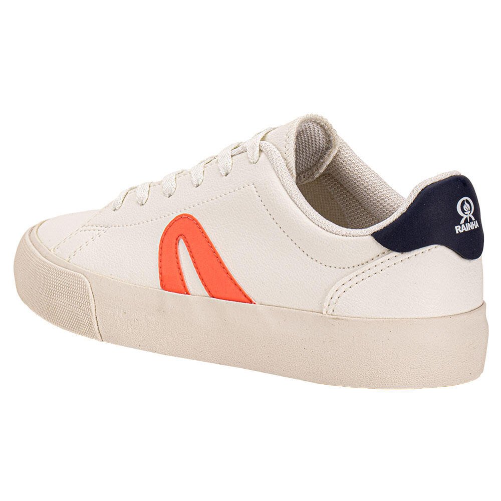 TÊNIS CASUAL YORK RAINHA RA0243 Branco/Laranja 5