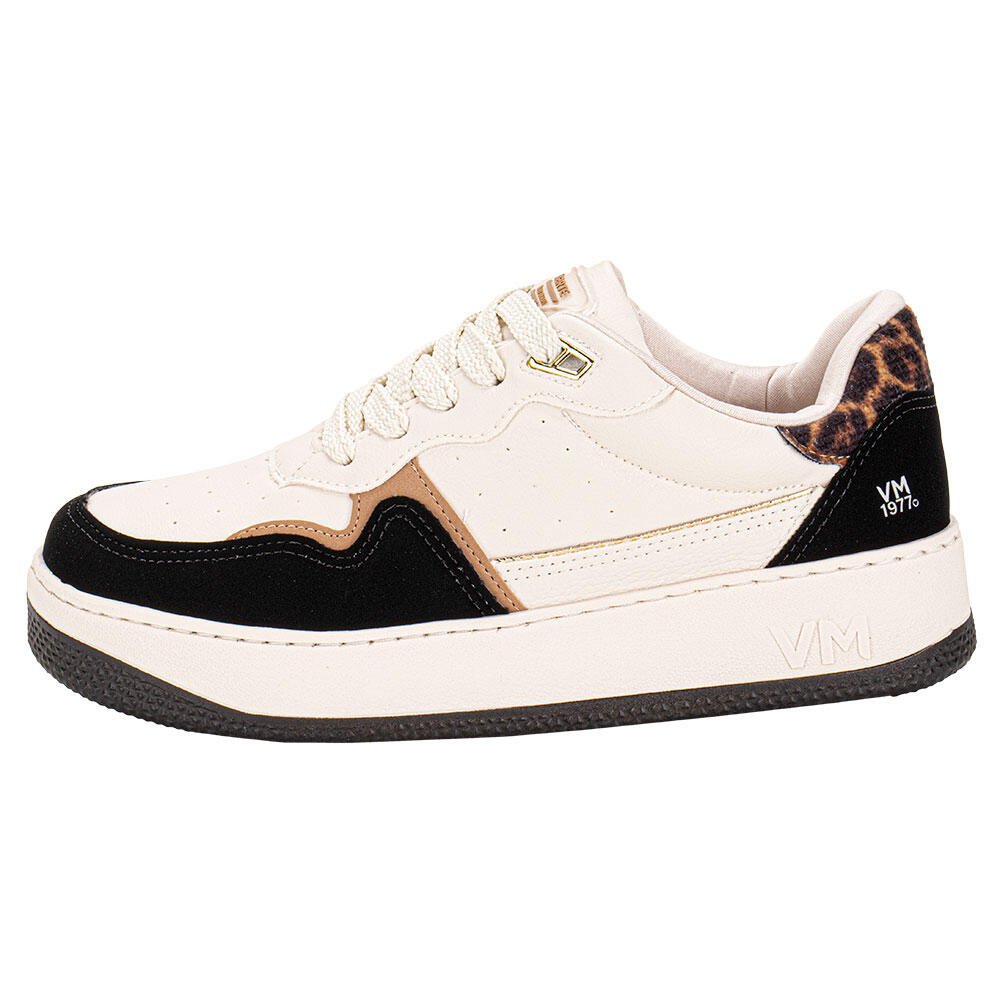 TÊNIS FEMININO CASUAL VIA MARTE 209005 Bege/Preto 2