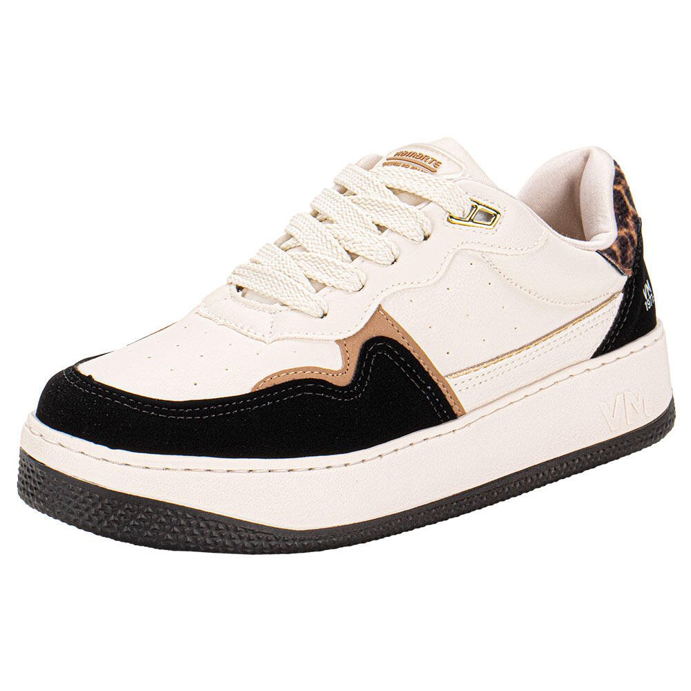 TÊNIS FEMININO CASUAL VIA MARTE 209005 Bege/Preto 1