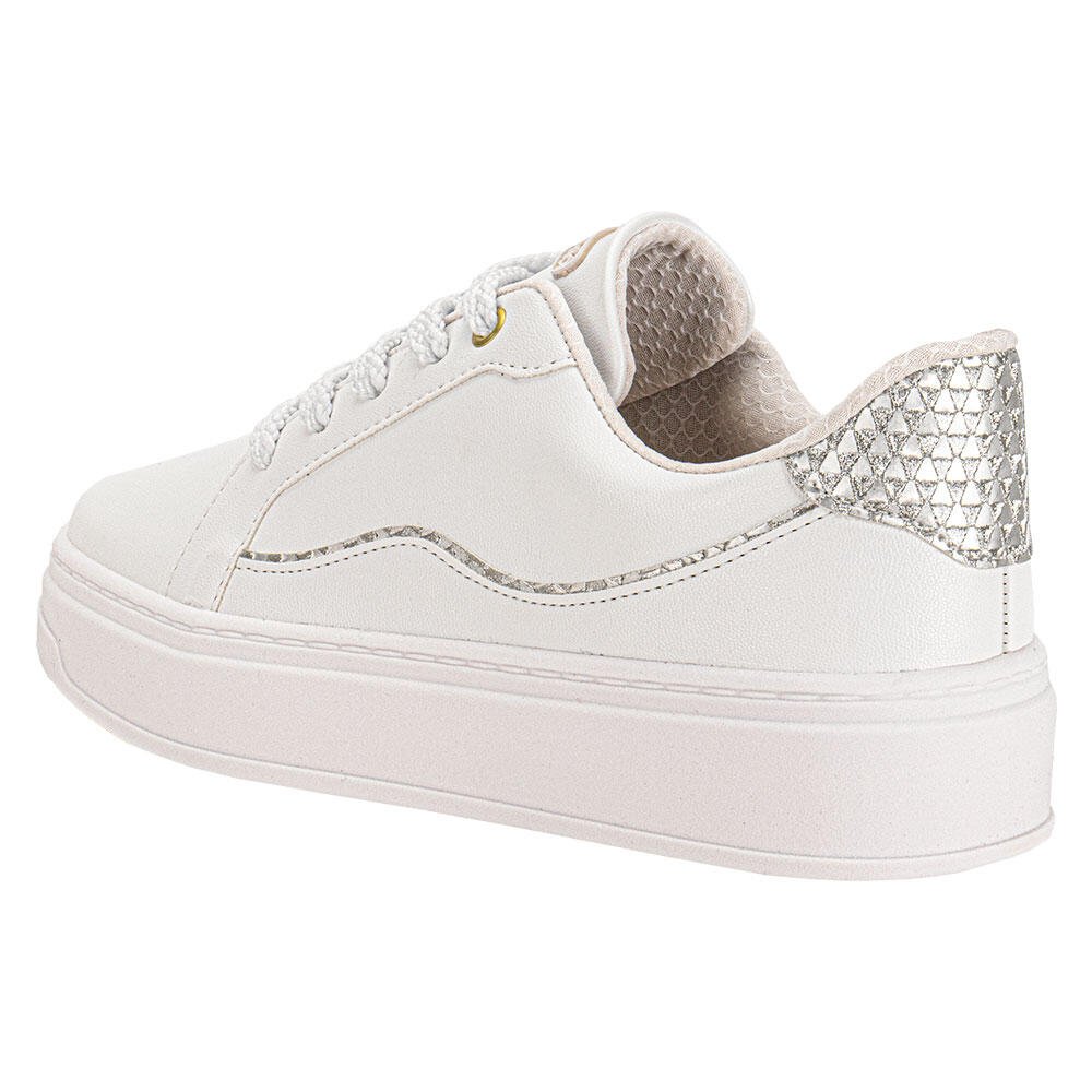 TÊNIS FEMININO CASUAL BEIRA RIO 4305114 Branco/Cinza 3