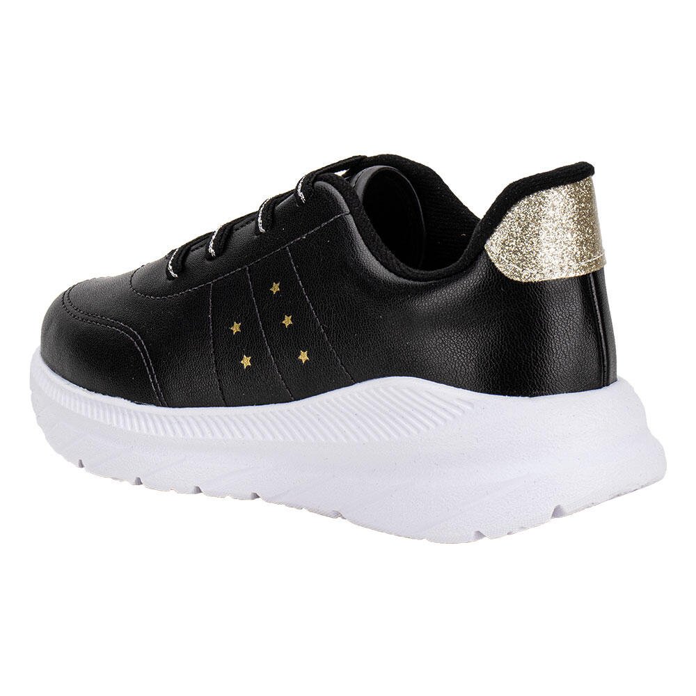 TÊNIS INFANTIL MOLEKINHA 2584101 Preto/Dourado 3