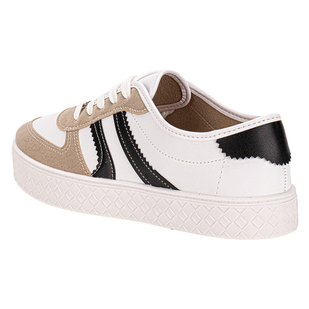 TÊNIS FEMININO CASUAL MOLECA 5712330 Branco/Preto 3