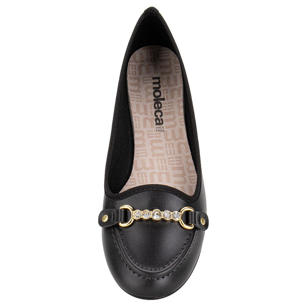 SAPATILHA FEMININA FLAT MOLECA 5726136 Preto 5