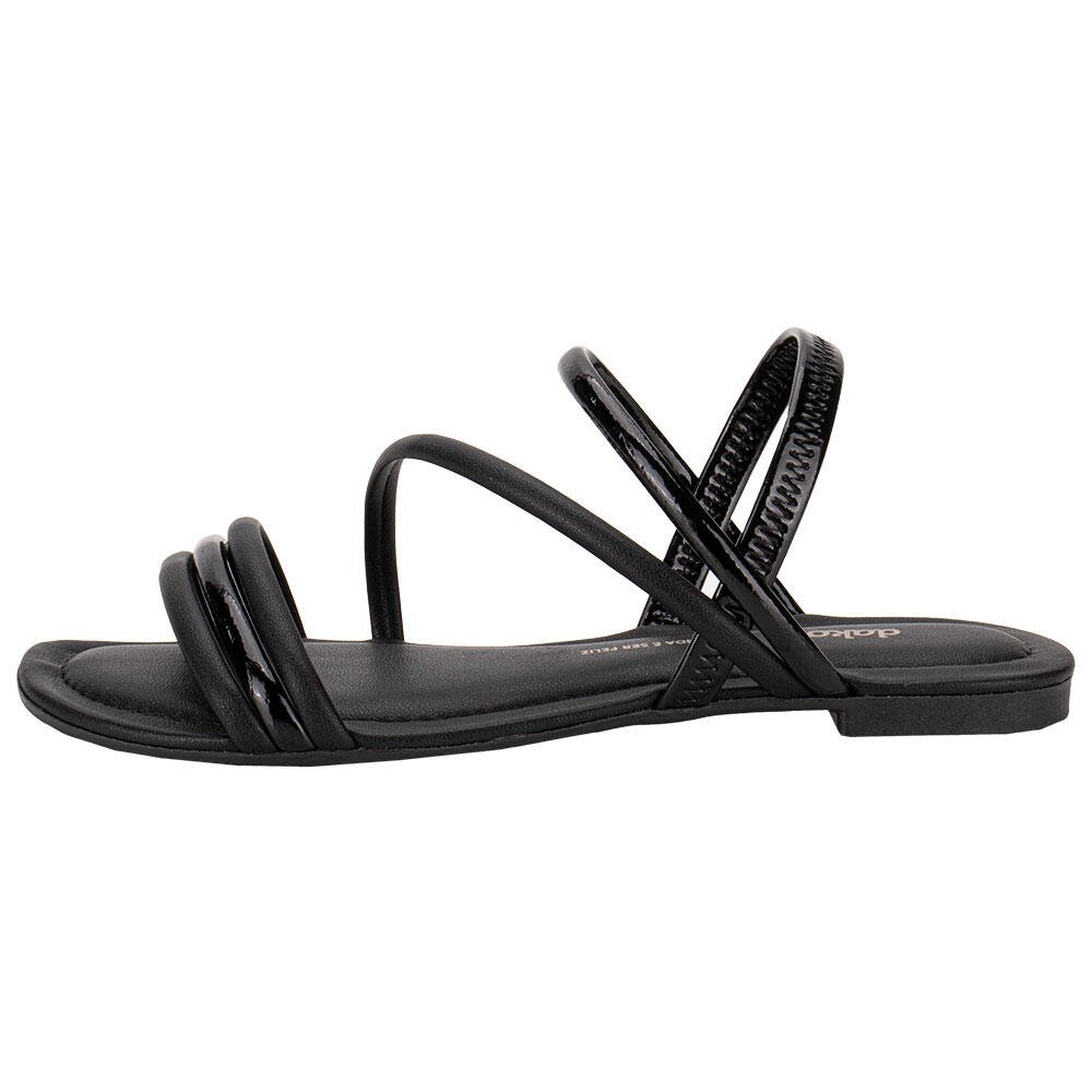 SANDÁLIA FEMININA FLAT DAKOTA Y8481 Preto 2