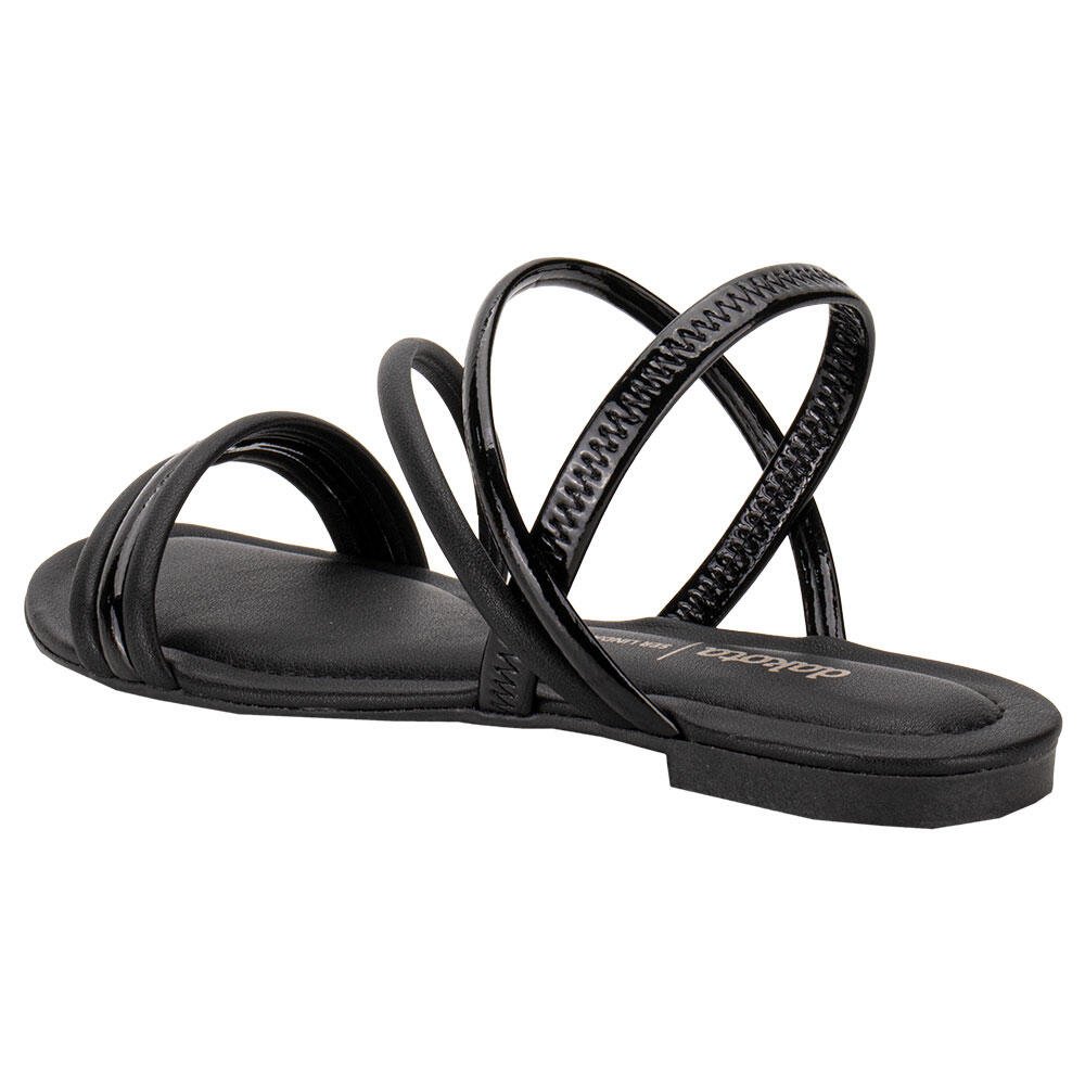 SANDÁLIA FEMININA FLAT DAKOTA Y8481 Preto 3