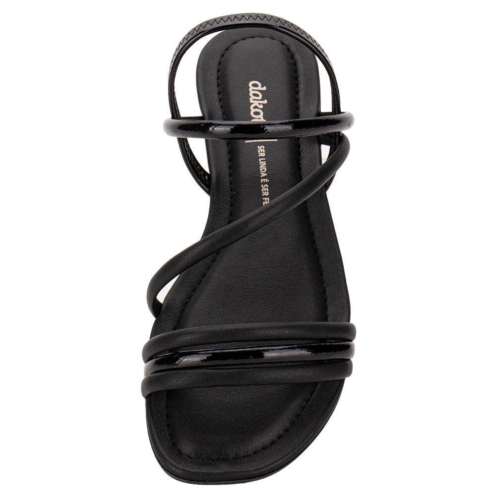 SANDÁLIA FEMININA FLAT DAKOTA Y8481 Preto 5