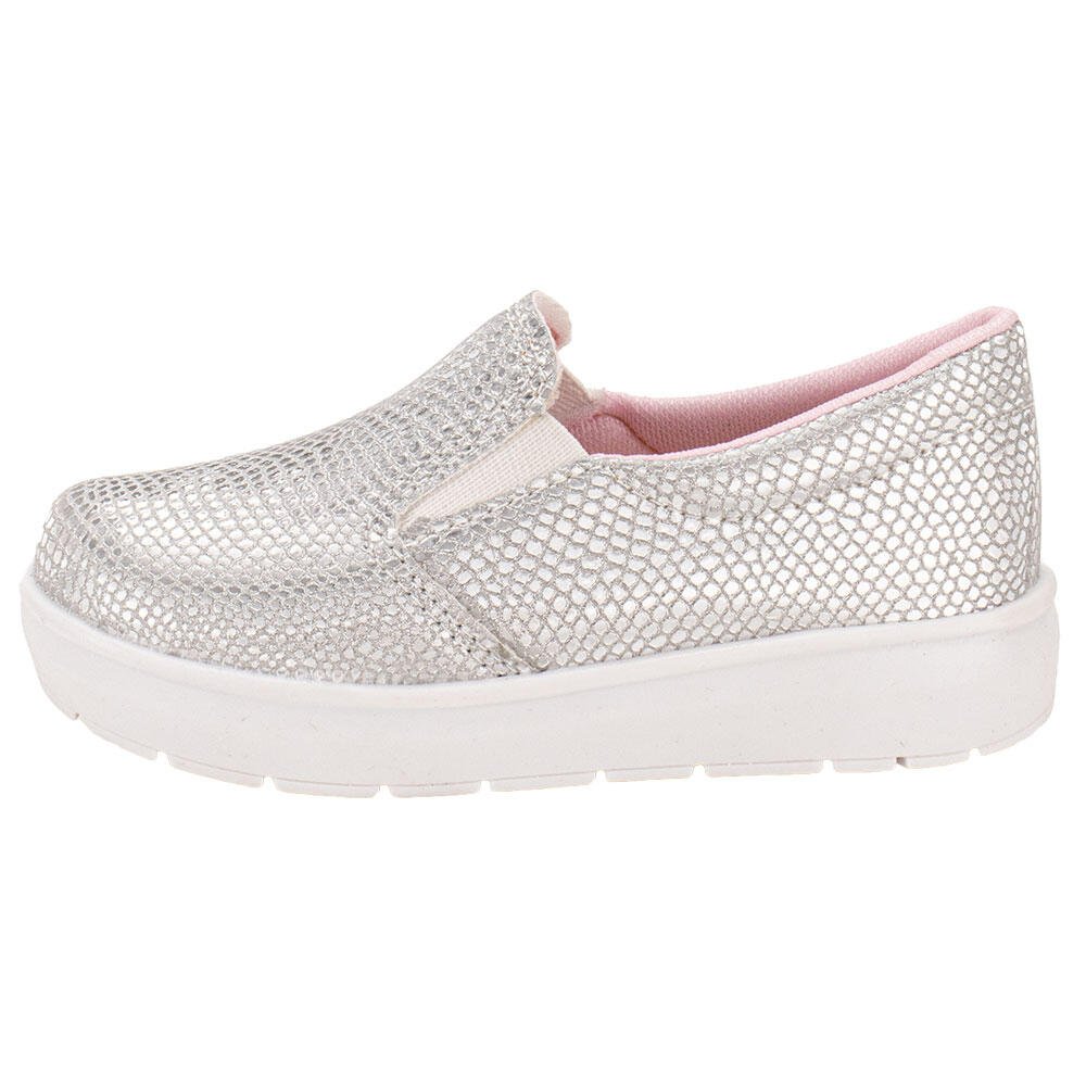 TÊNIS INFANTIL SLIP ON BELLA NINNA 80042 Prata 2