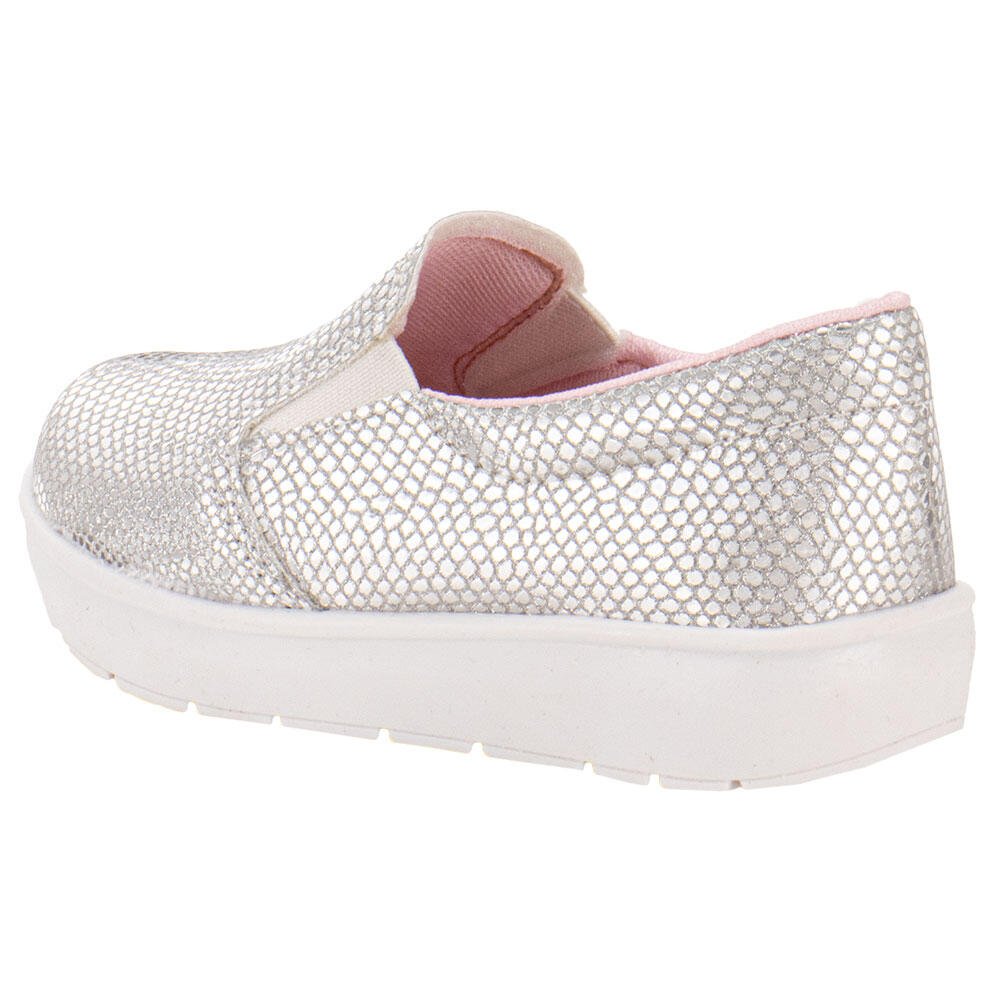 TÊNIS INFANTIL SLIP ON BELLA NINNA 80042 Prata 3
