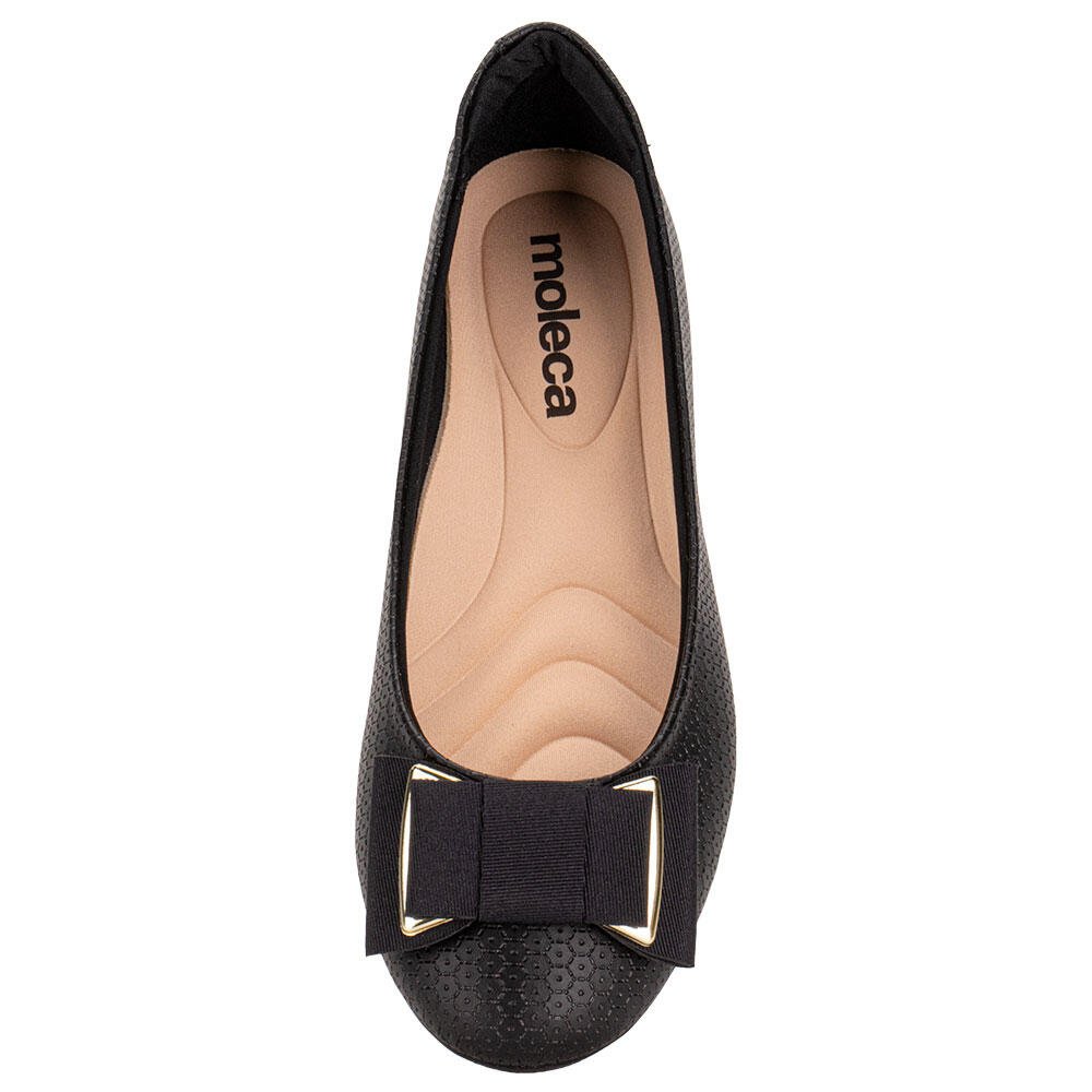SAPATILHA FEMININA FLAT MOLECA 5800103 Preto 5