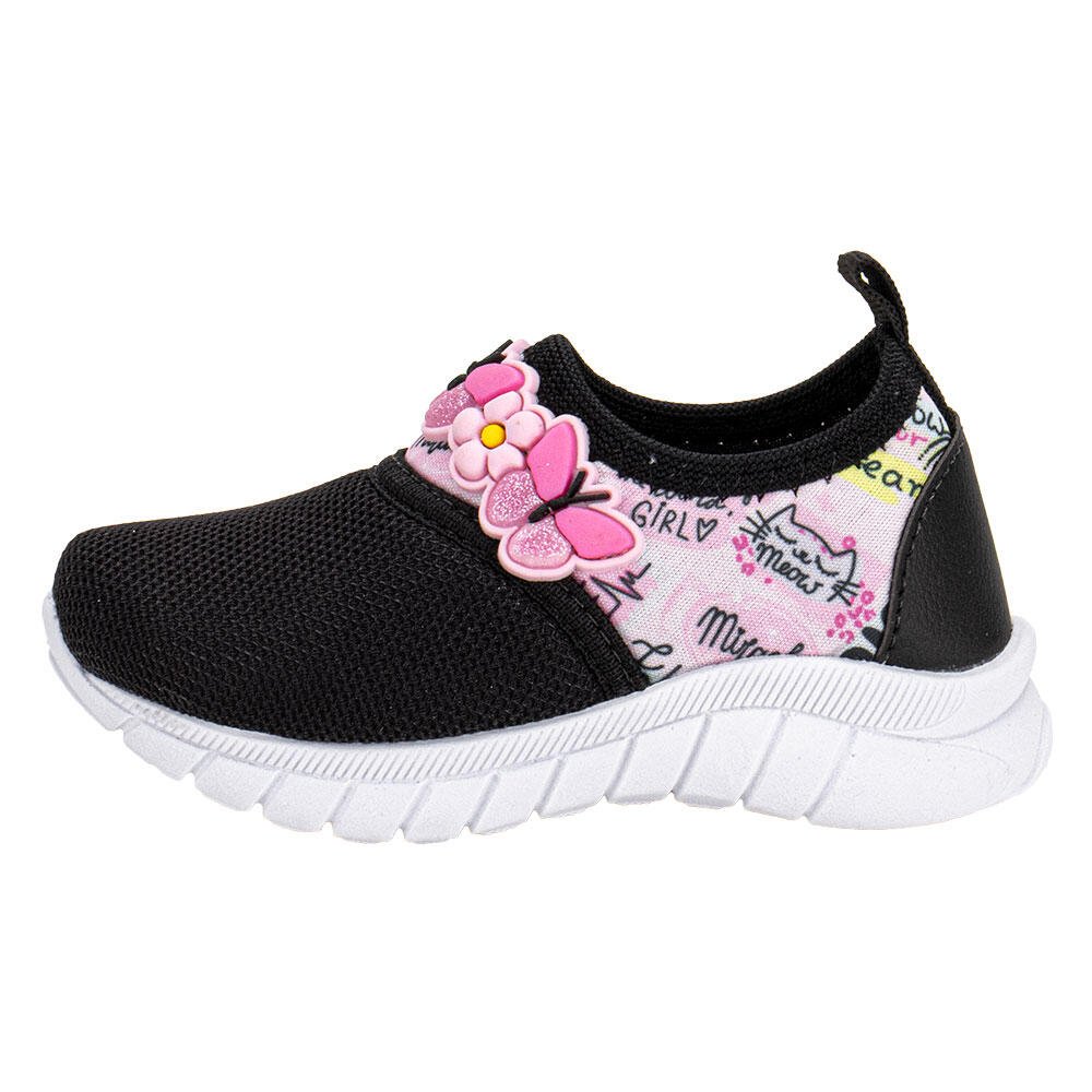 TÊNIS INFANTIL NAYARINHA 396 Preto/Rosa 2