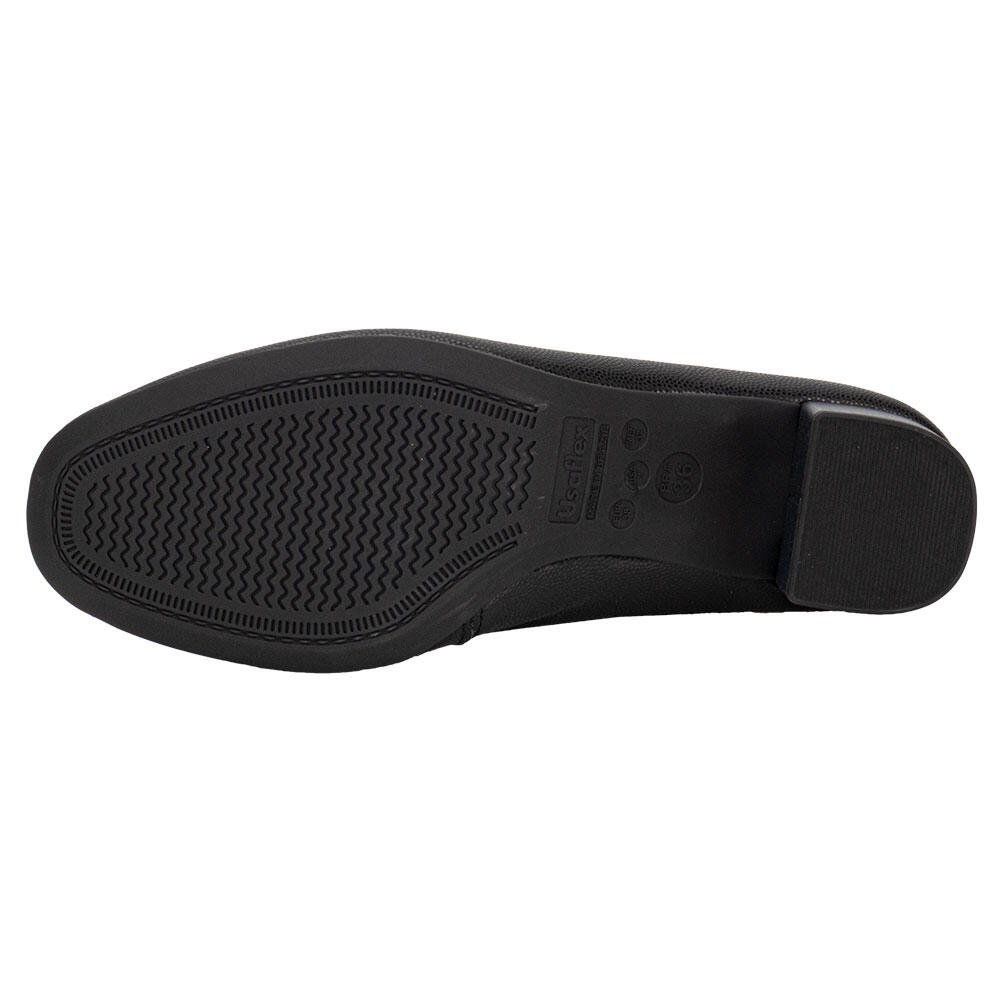 SAPATO FEMININO SALTO GROSSO USAFLEX MA0802 Preto 4