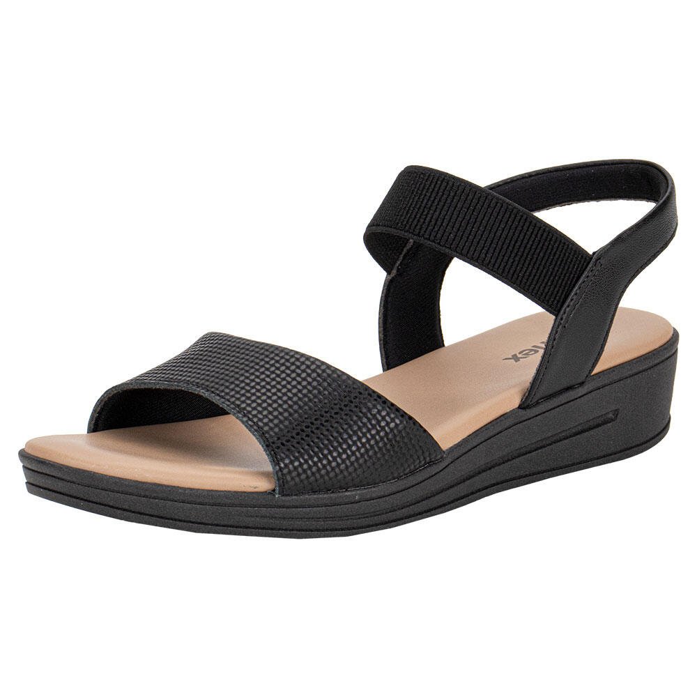 SANDÁLIA FEMININA ANABELA USAFLEX MM0701 Preto 1