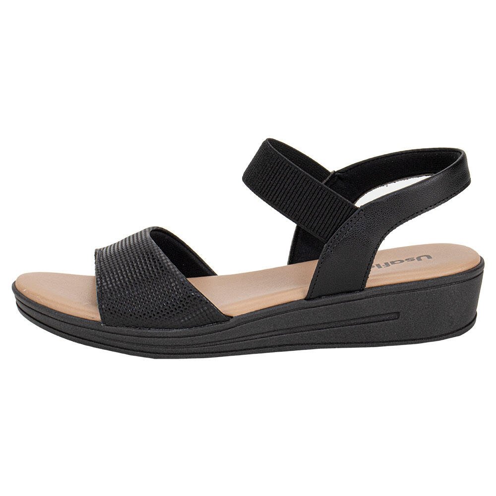 SANDÁLIA FEMININA ANABELA USAFLEX MM0701 Preto 2