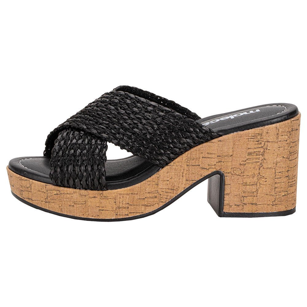 TAMANCO FEMININO SALTO GROSSO MOLECA 5549104 Preto 2